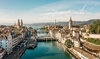 Panoramabild der Stadt Zürich mit der Limmat