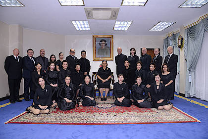 B.H.M.S. representatives were invited to The Royal Palace in Bangkok