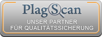 The image shows our cooperation with the online plagiarism detection service PlagScan